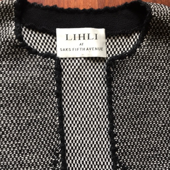 Lihli at Saks Fifth Avenue Black & White Cardigan - Picture 2 of 5